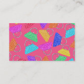 Personalisierte rosa visitenkarte (Rückseite)