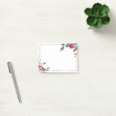 Personalisierte rosa Wasserfarbenrosen Post-it Klebezettel (Büro)