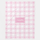 Personalisierte rosa Wurf Chic Pastell-Ästhetik Fleecedecke (Vorderseite)