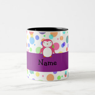 Personalisierte rosa zweifarbige tasse