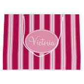 Personalisierte, rosafarbene Bag Große Geschenktüte (Vorderseite)