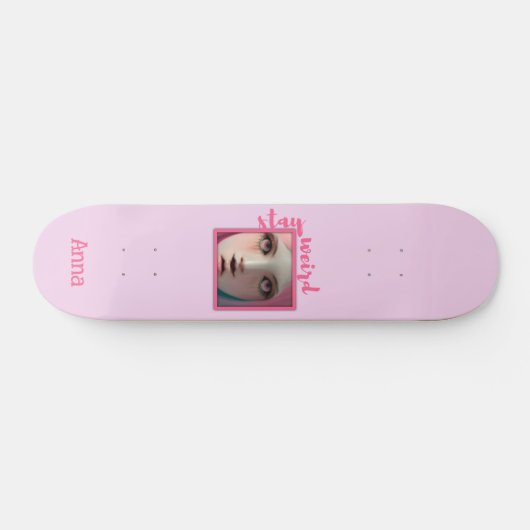 Personalisierte, rosafarbene Coole Skateboard blei (Horizontal)