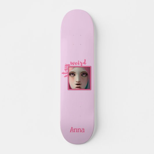 Personalisierte, rosafarbene Coole Skateboard blei (Vorne)