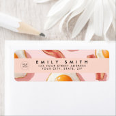 Personalisierte, rosafarbene Eier und Bacon-Muster (Insitu)