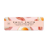 Personalisierte, rosafarbene Eier und Bacon-Muster (Vorne)