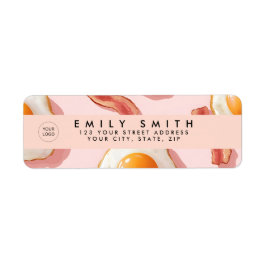 Personalisierte, rosafarbene Eier und Bacon-Muster