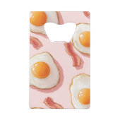 Personalisierte, rosafarbene Eier und Bacon-Muster Geldbeutel Flaschenöffner (Rückseite)