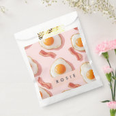 Personalisierte, rosafarbene Eier und Bacon-Muster Geschenktütchen (Versiegelt)