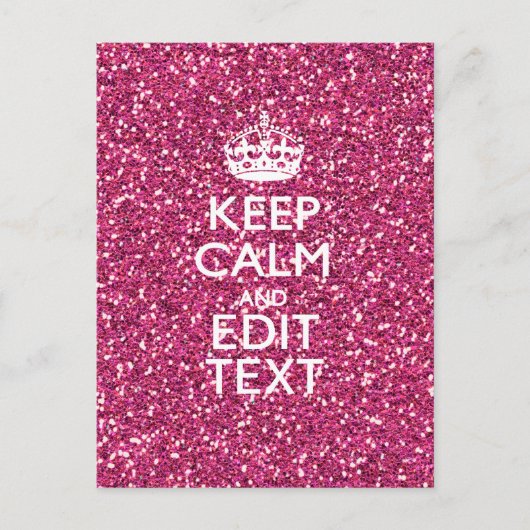 Personalisierte Rose Behalte ruhige Dekoration Postkarte (Vorderseite)