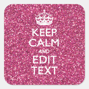 Personalisierte Rose Behalte ruhige Dekoration Quadratischer Aufkleber