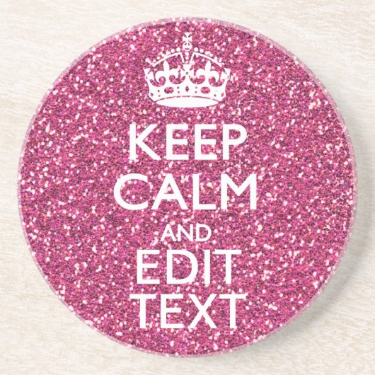 Personalisierte Rose Behalte ruhige Dekoration Sandstein Untersetzer (Vorne)