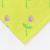 Personalisierte Rose Bud Pattern Fleecedecke (Ecke)