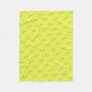 Personalisierte Rose Bud Pattern Fleecedecke