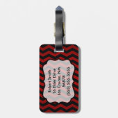 Personalisierte Rose des Gepäckabdrucks Gothic Zic Gepäckanhänger (Rückseite vertikal)