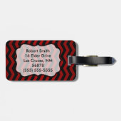 Personalisierte Rose des Gepäckabdrucks Gothic Zic Gepäckanhänger (Rückseite horizontal)