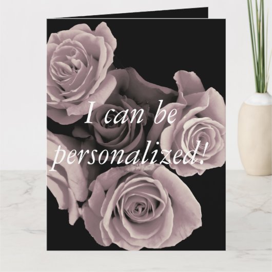 Personalisierte Rose Faltkarte Karte (Vorderseite)