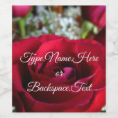 Personalisierte Rose Flaschenetiketten Weinetikett (Einzelnes Label)