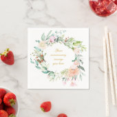 Personalisierte Rose Garland Floral 50 Jahre Jubil Serviette (Beispiel)