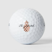 Personalisierte Rose Gold Ananas Script Golf Balls Golfball (Vorderseite)