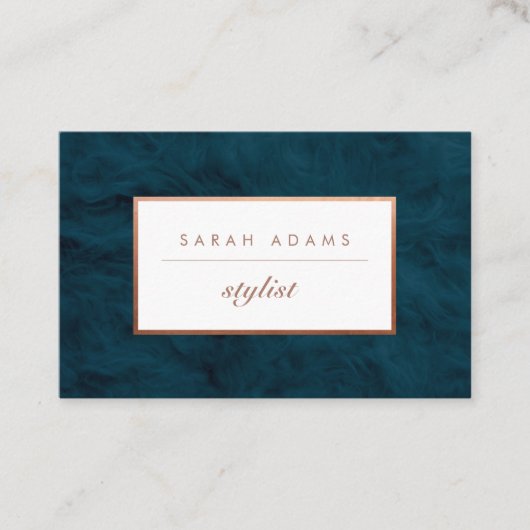 Personalisierte Rose Gold Aquamarine Visitenkarten Visitenkarte (Vorderseite)