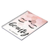 Personalisierte Rose Gold Beauty Ernennung Notizblock (Linke Seite)