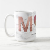 Personalisierte Rose Gold Best Mama Zitat Mutterta Kaffeetasse (Links)