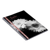 Personalisierte Rose Gold Daisy Notebook Notizblock (Rechte Seite)
