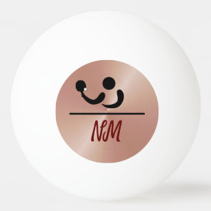 Personalisierte Rose Gold Design Tischtennisball