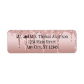 Personalisierte Rose Gold Drilling Glitzer Rosa Ro (Vorne)