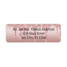 Personalisierte Rose Gold Drilling Glitzer Rosa Ro