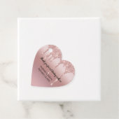 Personalisierte Rose Gold Dripping Glitzer Hochzei Geschenkanhänger (Beispiel)