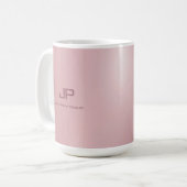 Personalisierte Rose Gold Elegante Mit Monogramm Kaffeetasse (Vorderseite Links)