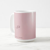 Personalisierte Rose Gold Elegante Monogram Classi Kaffeetasse (Vorderseite Links)