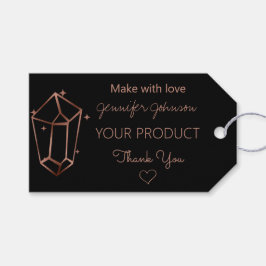 Personalisierte Rose Gold Foil White Black Gift Ta Geschenkanhänger