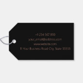 Personalisierte Rose Gold Foil White Black Gift Ta Geschenkanhänger (Rückseite Horizontal)