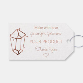 Personalisierte Rose Gold Foil White Gift Tags Geschenkanhänger