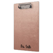 Personalisierte Rose Gold Fossil Klemmbrett (Links)