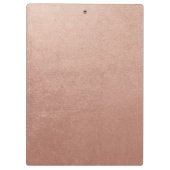 Personalisierte Rose Gold Fossil Klemmbrett (Rückseite)