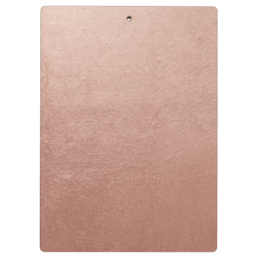 Personalisierte Rose Gold Fossil Klemmbrett (Rückseite)