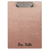 Personalisierte Rose Gold Fossil Klemmbrett (Vorderseite)