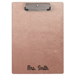 Personalisierte Rose Gold Fossil Klemmbrett