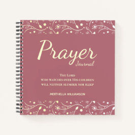 Personalisierte Rose Gold Gebet Journal Notizblock