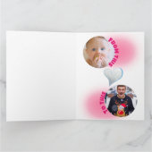 Personalisierte Rose Gold Glitzer 40. Geburtstag S Karte (Innenseite)