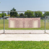 Personalisierte Rose Gold Glitzer Banner Benutzerd (Insitu)