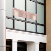 Personalisierte Rose Gold Glitzer Banner Benutzerd (Äußeres Gebäude)