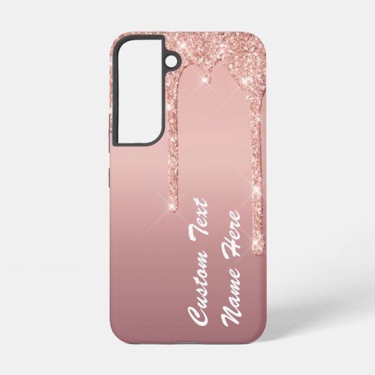 Personalisierte Rose Gold Glitzer - benutzerdefini Samsung Galaxy Hülle (Rückseite)
