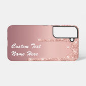 Personalisierte Rose Gold Glitzer - benutzerdefini Samsung Galaxy Hülle (Rückseite (Horizontal))