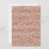 Personalisierte Rose Gold Glitzer Bridal Brunch Einladung (Rückseite)