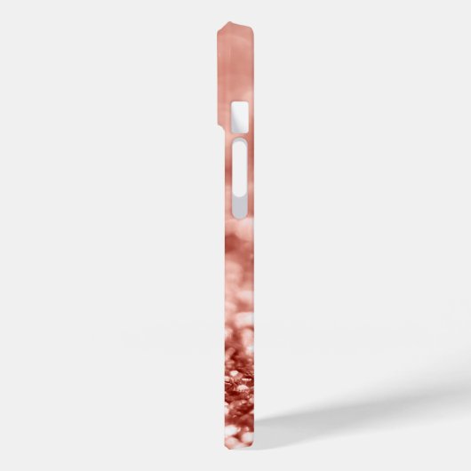 Personalisierte Rose Gold Glitzer Case-Mate iPhone Hülle (Rückseite / Links)