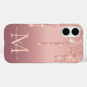 Personalisierte Rose Gold Glitzer iPhone Fall Case-Mate iPhone Hülle (Rückseite (Horizontal))
